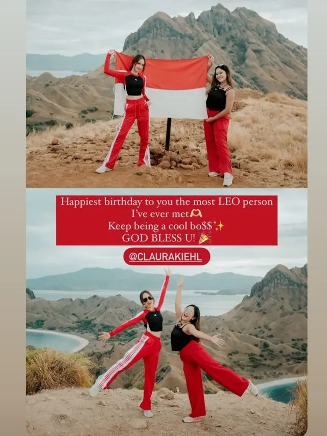 Cinta Laura rayakan ultah ke 30 bareng Arya Vasco di Labuan Bajo (Foto: ruthsllvn via instagram claurakiehl)