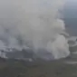 Kebakaran lahan di Riau yang terjadi di salah kabupaten sehingga menimbulkan kepulan asap tebal.(Liputan6.com/Dok Lanud Roesmin Nurjadin)