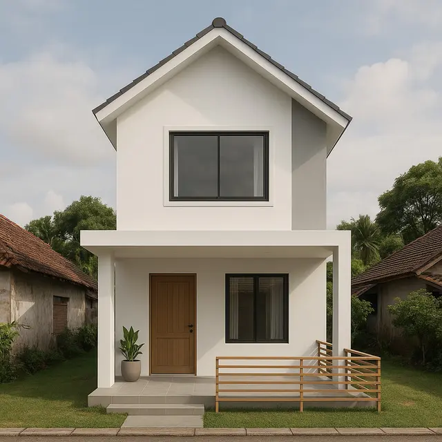7 Gambar Rumah Kampung Type 36 Dua Lantai yang Enggak Terlihat Semrawut, Justru Tambah Rapi dan Mewah