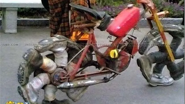 Modifikasi Kendaraan dengan Perabotan Rumah Tangga Ini Bikin Geleng-geleng