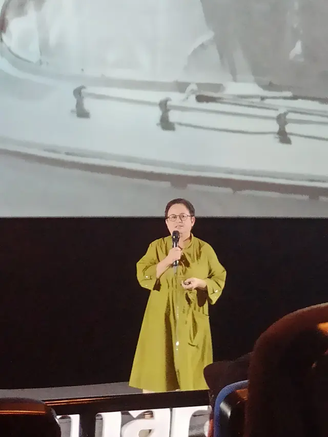 Shanty Harmayn di acara Samara URL: Forward Facing. [Foto: Lanny Kusuma/Fimela]