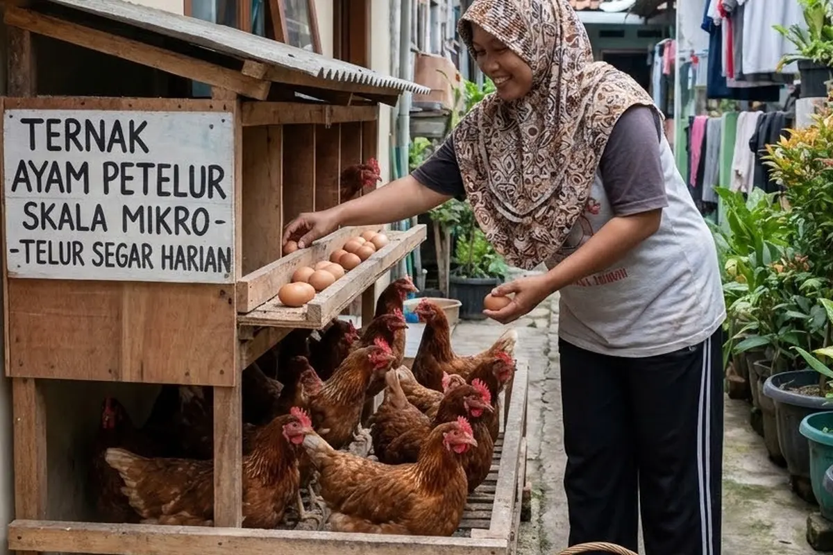 Ternak ayam petelur (Gemini AI)