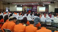Kanwil DJP Wajib Pajak Besar melaksanakan acara Gerakan Sadar Pajak di Politeknik Pos Indonesia, Jumat (9/11/2018). (Huyogo Simbolon)