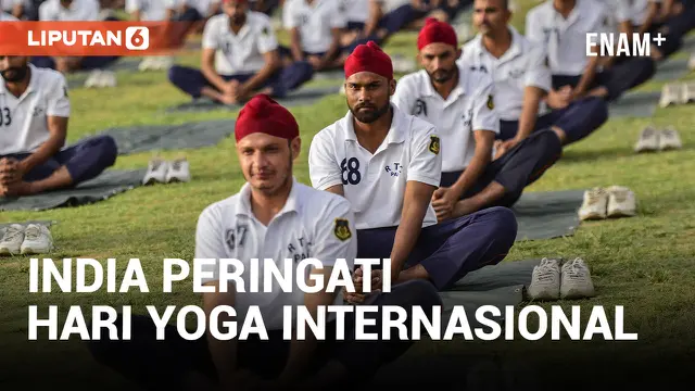 PM India Ikut Lakukan Yoga untuk Hari Yoga Internasional