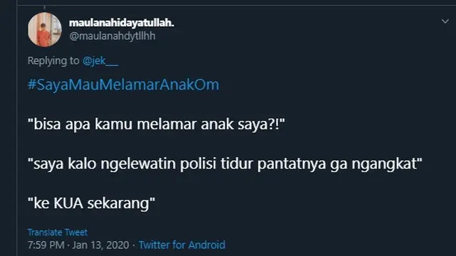 7 Modal Nekat Netizen saat Lamar Anak Orang Ini Bikin Tepuk Jidat