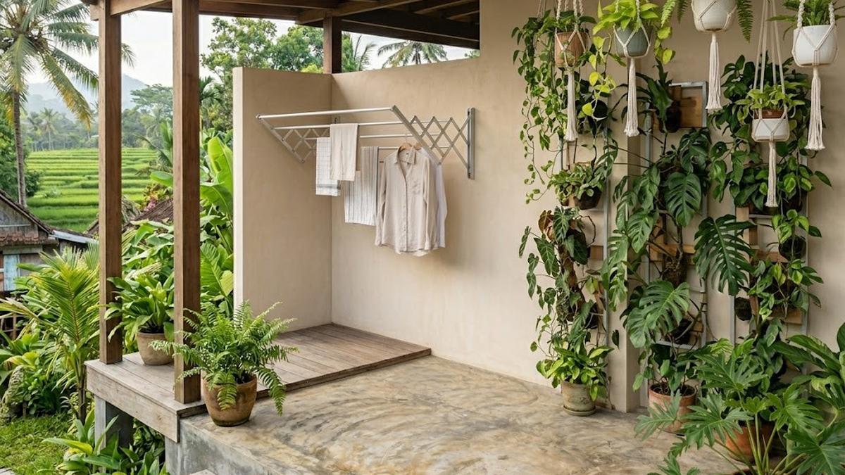 6 Ide Jemuran Outdoor Minimalis untuk Rumah Tipe Kecil di Desa yang Estetik dan Hemat Tempat