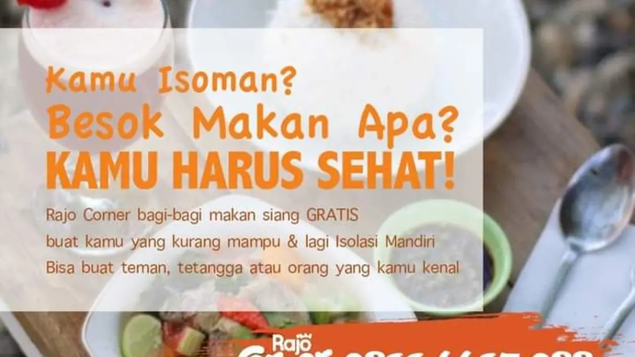 Rajo Corner bagi-bagi makanan. (Liputan6.com/ ist)