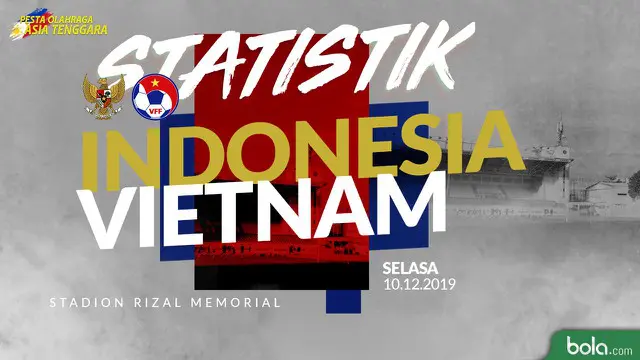 Berita video statistik Indonesia vs Vietnam pada final sepak bola SEA Games 2019 dengan skor 0-3 di Stadion Rizal Memorial, Selasa (10/12/2019).