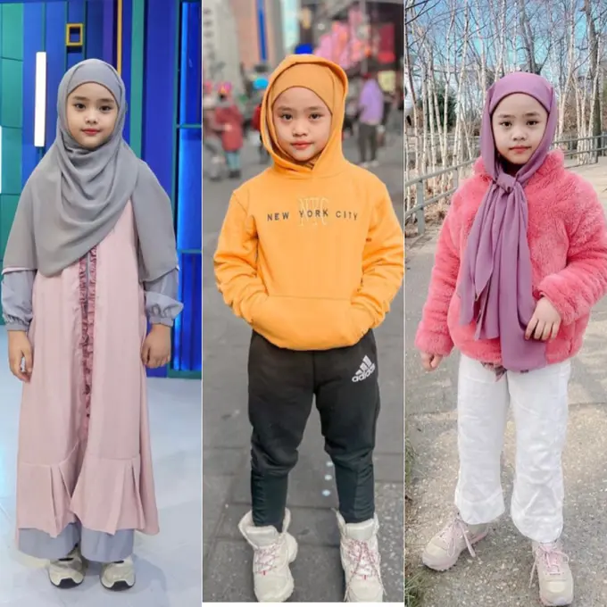 Gaya stylish hijab Maryam Nusaibah Abdullah anak pertama Oki Setiana Dewi