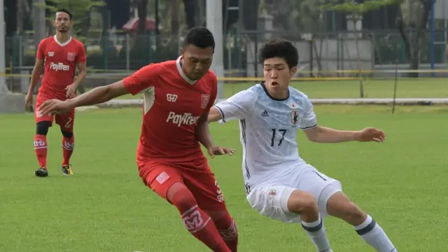 Tim Liga 2 Persika Karawang FC lawan Tim Nasional Jepang U-19