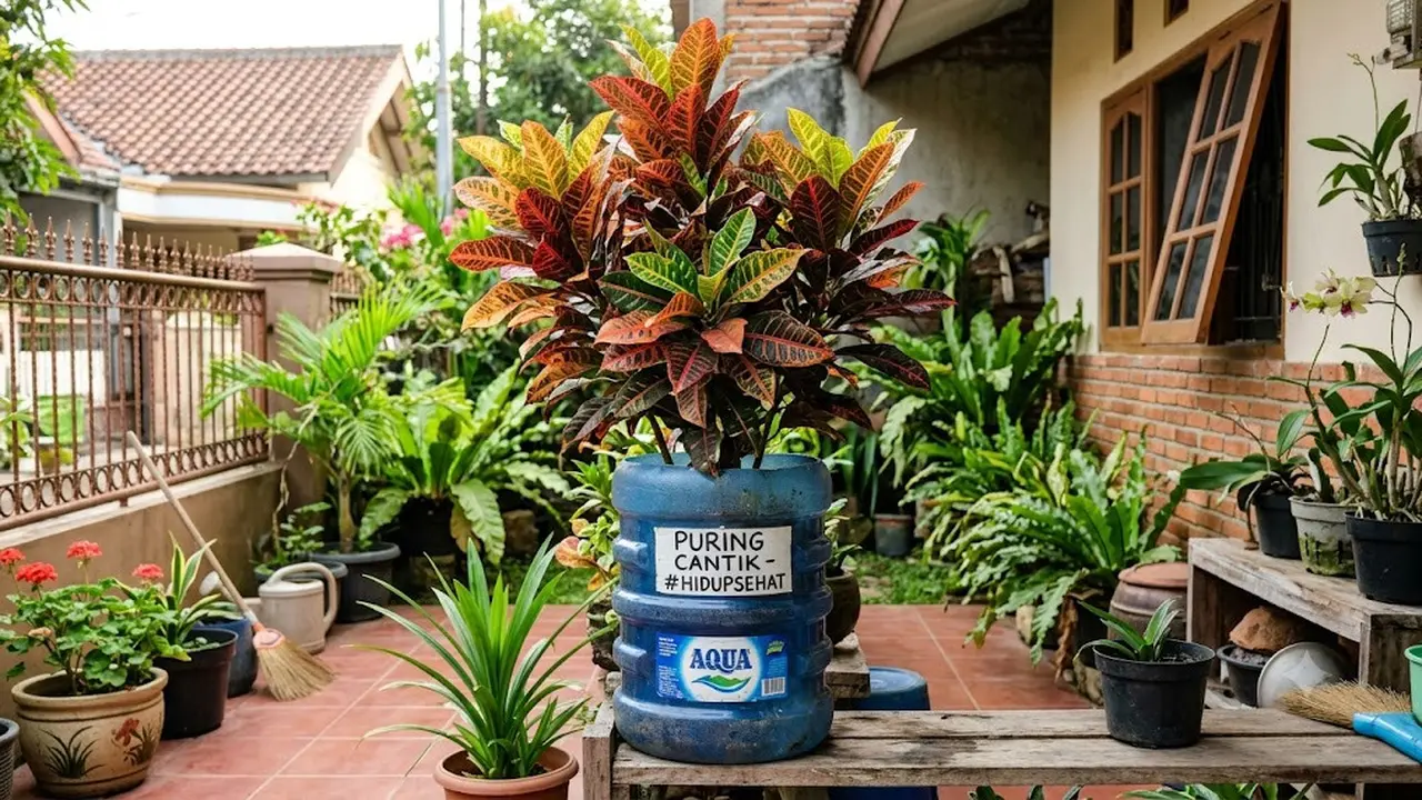 Tanaman Hias yang Tumbuh Cantik di Galon Bekas