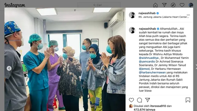 Unggahan Najwa Shihab. (Foto: Instagram @najwashihab)