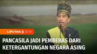 Kehadiran Pancasila diharapkan Indonesia bisa terbebas dari ketergantungan pihak asing. Presiden Joko Widodo mengajak semua pihak aktif mengambil aset strategis bangsa untuk kesejahteraan masyarakat.