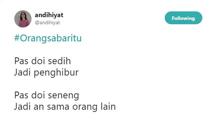 orang sabar itu (foto: @andihiyat)