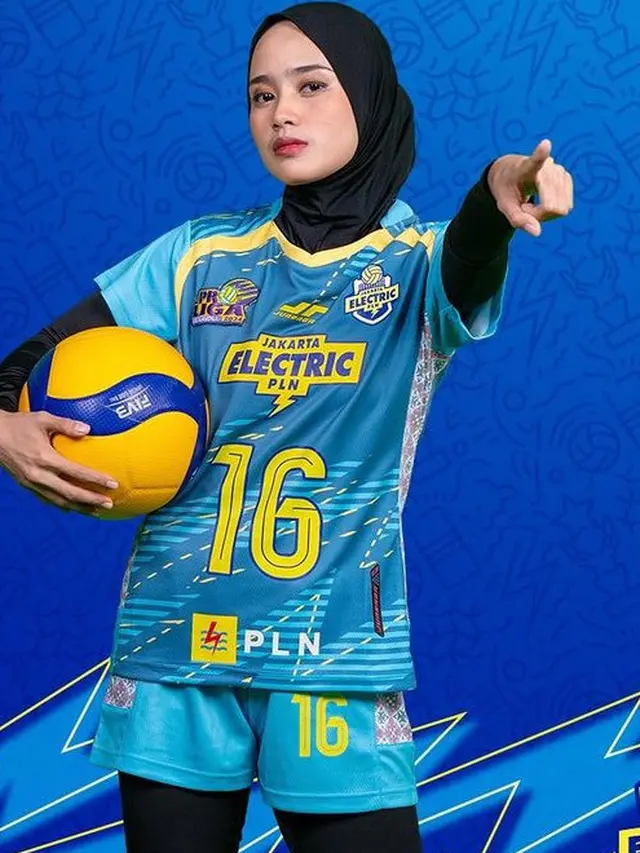 Wahida Muntaza Pemain Voli Jakarta Electric PLN. [@tasyawma]