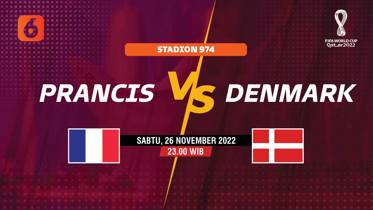 PIALA DUNIA 2022 Prancis vs Denmark