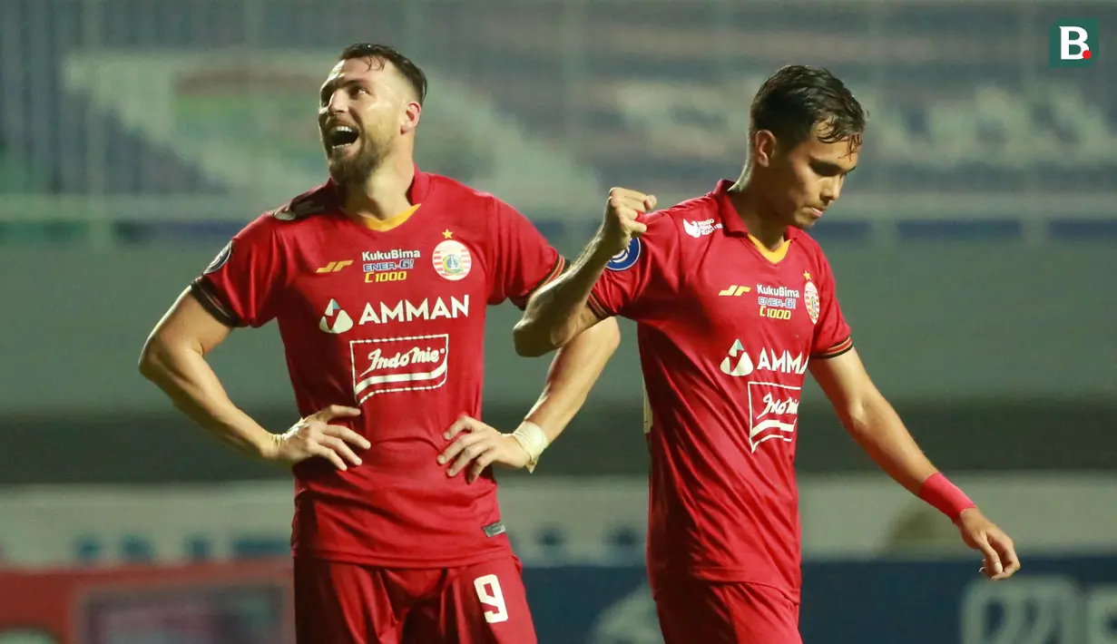 Untuk keempat kalinya Marko Simic dkk kembali meraih hasil kurang memuaskan. Kali ini ditahan seri Persita dengan skor 1-1 pada pekan kelima BRI Liga 1 di Stadion Pakansari, Kabupaten Bogor, Selasa (28/09/2021). (Bola.com/M Iqbal Ichsan)