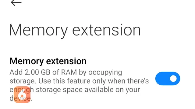 Fitur RAM Expansion Redmi 10
