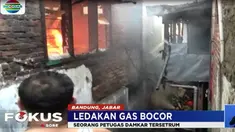 Menurut saksi, sumber api berasal dari ledakan tabung gas elpiji yang bocor.
