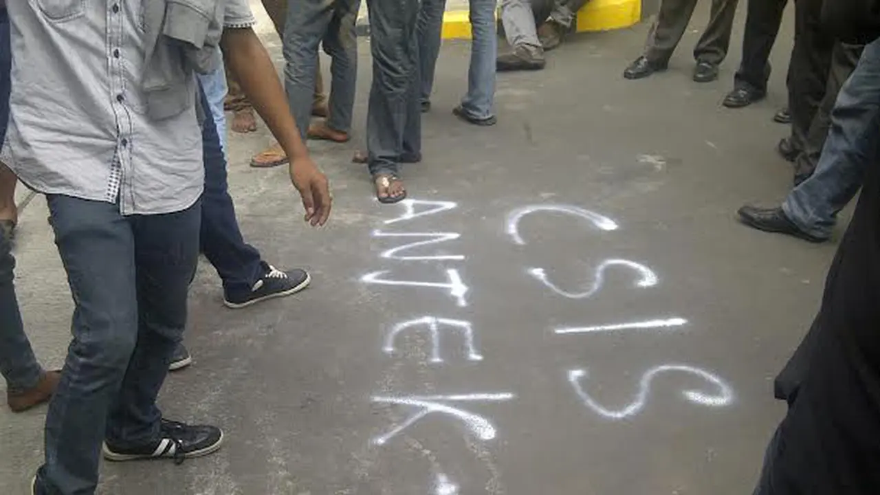 Demonstrasi di depan Gedung CSIS, Jakarta