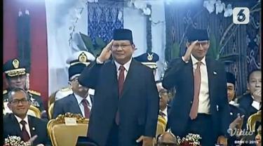 Ketua Umum Partai Gerindra Prabowo Subianto dan Sandiaga Uno