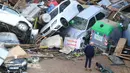 Banjir bandang menerjang wilayah selatan dan timur Spanyol yang membentang dari Malaga hingga Valencia. (Jose Jordan/AFP)