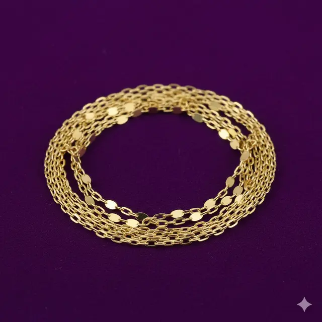 Desain Gelang Emas Model Rantai Oval Paling Trending. Gemini