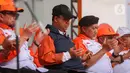 Bakal calon presiden yang diusung Partai Keadilan Sejahtera (PKS) Anies Baswedan memanjatkan doa saat menghadiri Apel Siaga Pemenangan PKS 2024 di Stadion Madya Kompleks GBK, Jakarta, Minggu (26/2/2023). PKS menggelar apel siaga pemenangan untuk Pemilu 2024 yang merupakan rangkaian Rakernas PKS 2023. (Liputan6.com/Faizal Fanani)