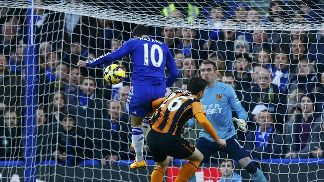 Eden Hazard cetak gol melawan Hull City