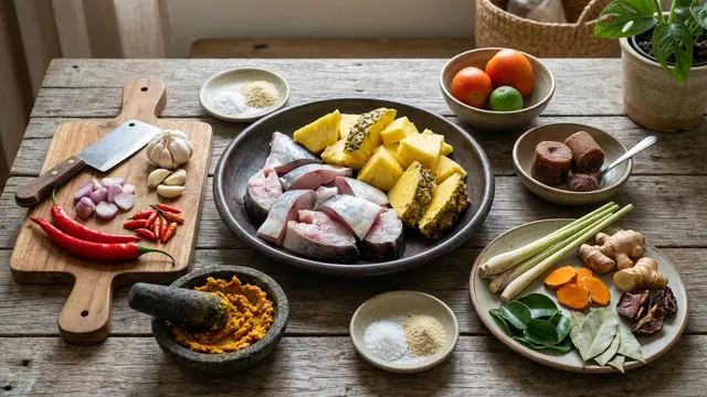 Resep Ikan Patin Kuah Asam Pedas dengan Nanas (AI generated)