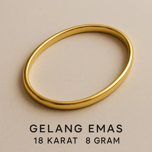 Model Gelang Emas 18 Karat 8 Gram (Image by ChatGPT)