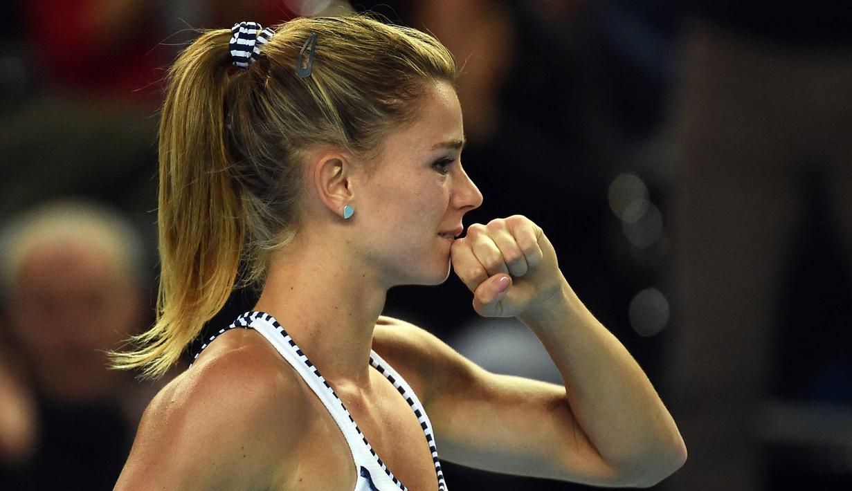 Camila Giorgi pernah mencapai ranking ke-30 WTA dan saat ini berada di ranking ke-48. (AFP/Anne-Christine Poujoulat)