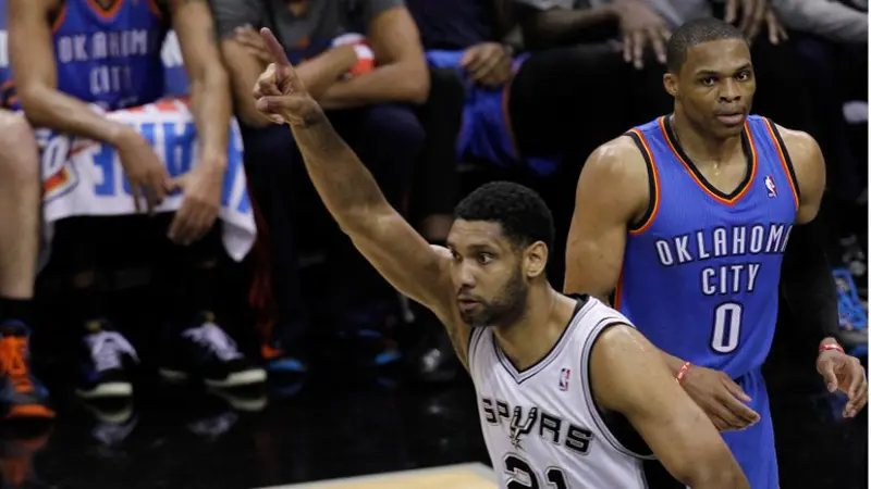 Tim Duncan bawa Spurs kalahkan Oklahoma City Thunder