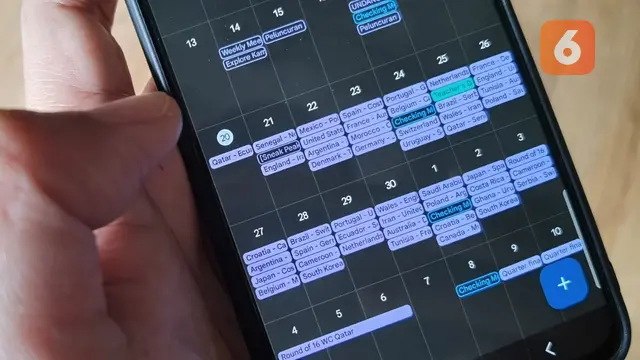 Jadwal Piala Dunia 2022 Qatar Lengkap di Google Calender. Liputan6.com/Iskandar
