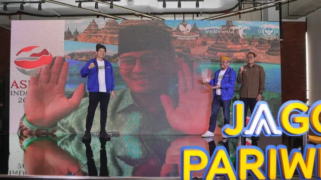 Sandiaga Uno di Penganugerahan Jagoan Pariwisata, yang disiarkan melalui Zoom Meeting.