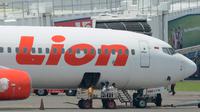 Ilustrasi Pesawat Lion Air (ADEK BERRY / AFP)