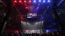 Sejumlah pertandingan seru dan menarik tersaji dalam Byon Combat Showbiz Vol. 5 di Tennis Indoor Senayan, Jakarta Pusat, pada Sabtu (28/6/2025). (Bola.com/M Iqbal Ichsan)