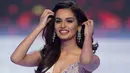 Kemenangan yang diraih Manushi Chhillar tahun 2017 ini menjadi pertama kalinya lagi bagi India sejak tahun 2000 lalu, dan dimenangkan oleh Pryanka Chopra. Jadi Miss World 2017, Manushi Chhillar memang punya sederet prestasi. (AFP/NICOLAS ASFOURI)