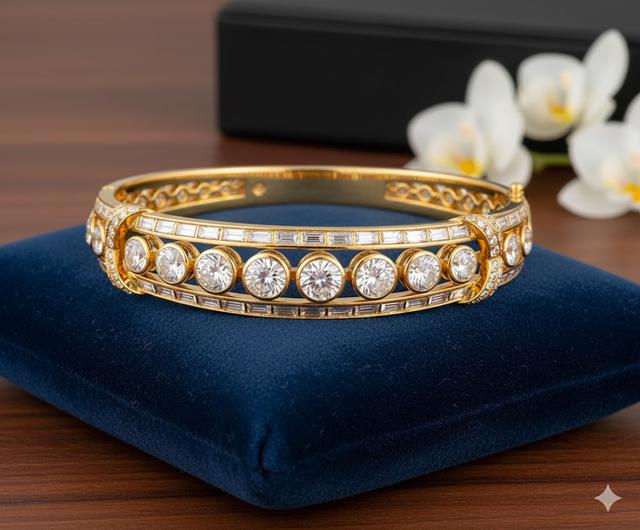Gelang dengan Taburan Berlian (Gemini AI)