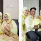 Ayu Ting Ting dan keluarga tampil dengan busana kuning dalam akikah Sumehra (Foto: Instagram @arka_photographyy via @ayutingting92)