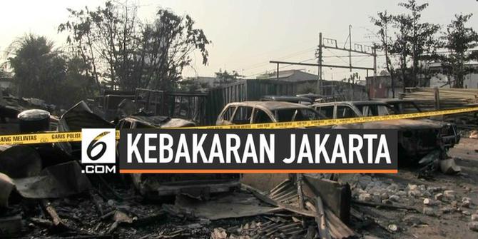 VIDEO: Lokasi Kebakaran Pademangan, Penitipan Mobil Tak Resmi
