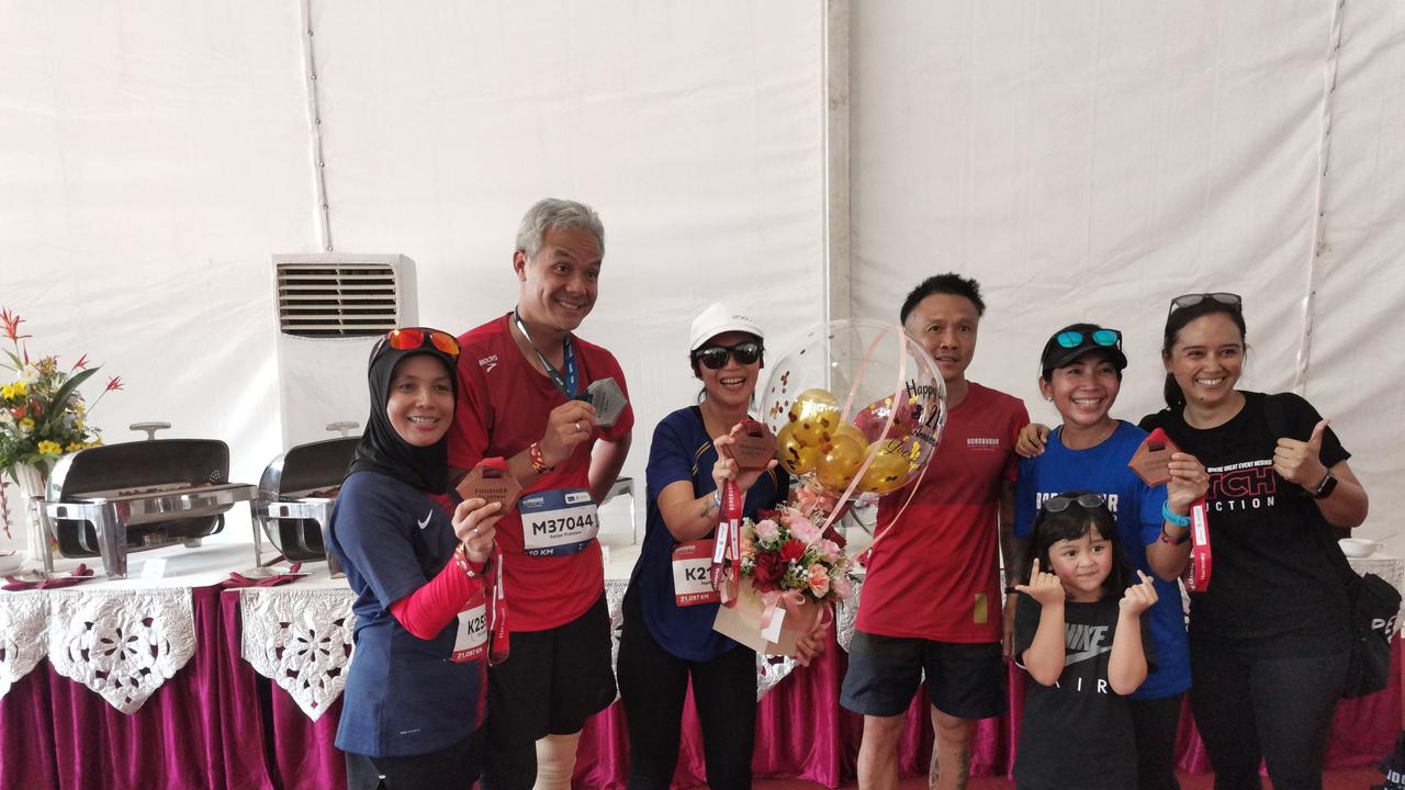 Gubernur Jawa Tengah Ganjar Pramono - Borobudur Marathon 2019