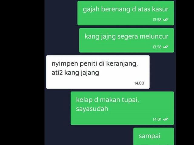 Ngakak 7 Chat Lucu Kala Driver Ojek Online Berbalas Pantun