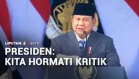 Prabowo: Kritik Harus Dihormati, tapi Jangan Merusak Persatuan Bangsa