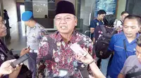 Bupati Malang Rendra Kresna usai diperiksa polisi (Liputan6.com / Zainul Arifin)