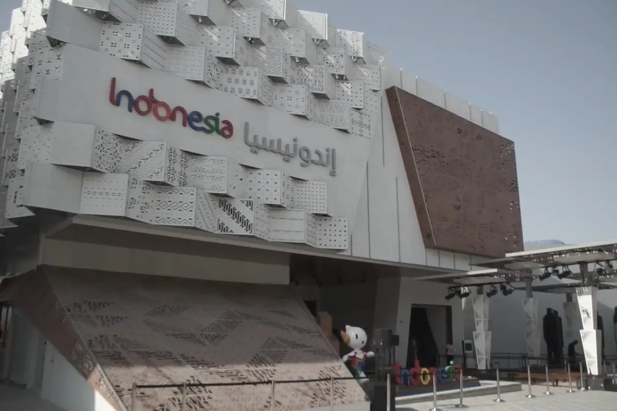 Paviliun Indonesia di Expo 2020 Dubai, Dubai, Uni Emirat Arab pada (4/11).