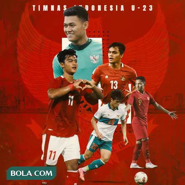 Timnas Indonesia - Pemain Timnas Indonesia U-23: Muhammad Riyandi, Alfeandra Dewangga, Pratama Arhan, Rachmat Irianto, dan Syahrian Abimanyu