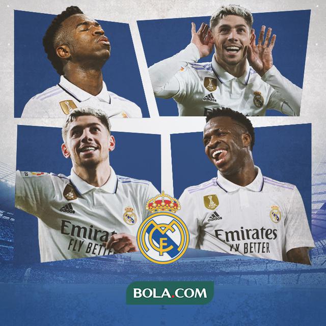 Real Madrid - Federico Valverde dan Vinicius Junior