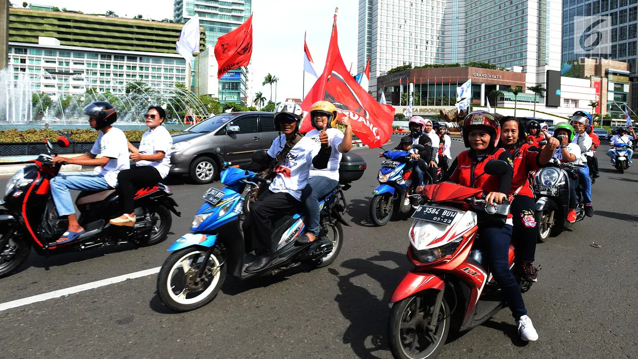 Kampanye Akbar Jokowi - Amin, Massa Konvoi Menuju GBK