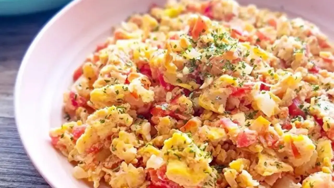 Resep orak-arik talur tomat. (dok. Cookpad @leonyskitchen)
